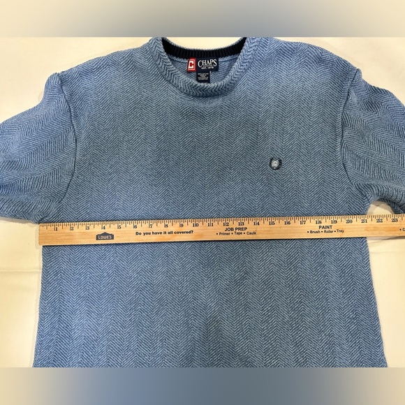 Chaps blue 100% cotton long sleeve knit pullover warm sweater Men’s Size XL - Picture 7 of 7